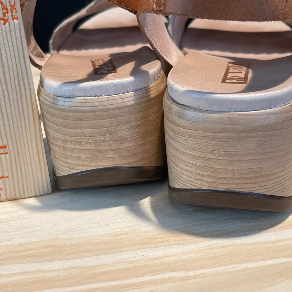PIKOLINOS woman leather platform sandal US 10 - Picture 6 of 11